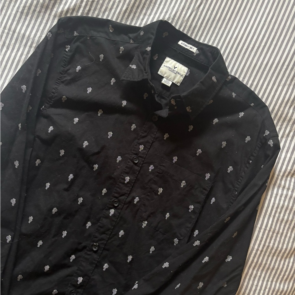 AE Men’s Cactus Print Dress Shirt